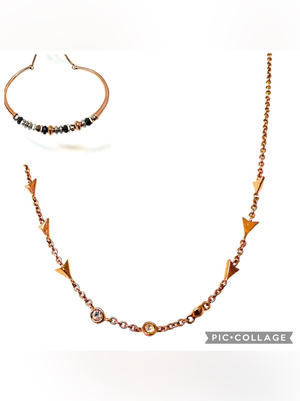 Stella & Dot Rose Gold Choker & Bracelet